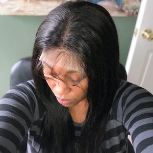 Human Hair Wig with 4x4 lace closure with baby hairs